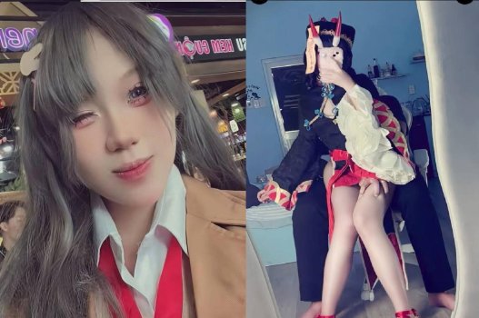 Duyên dáng cô gái sex cosplay thân mật cùng bạn thân người yêu