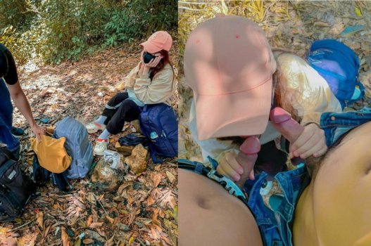 Sex mới em gái bị hai anh đụ bên suối