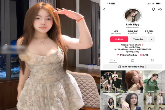 Sex tiktoker Linh Tây cực hot